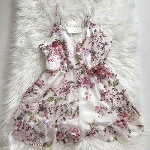 🆕 Floral Romper white blush pink boho chic summer